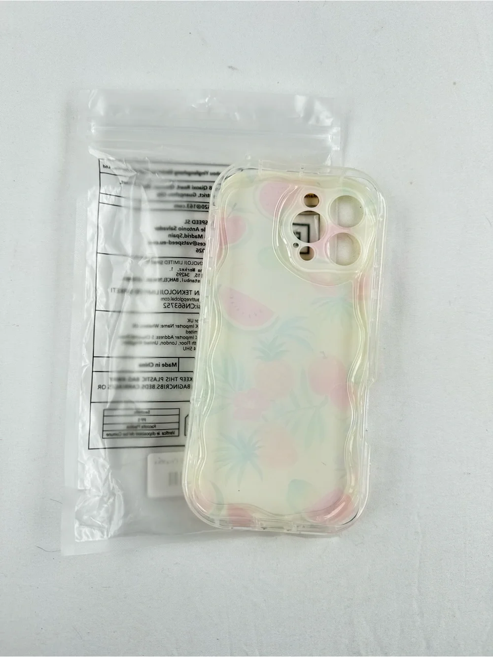 SHEIN Yellow Tropical Fruit Pattern Phone Case for IPhone 16 Pro Max